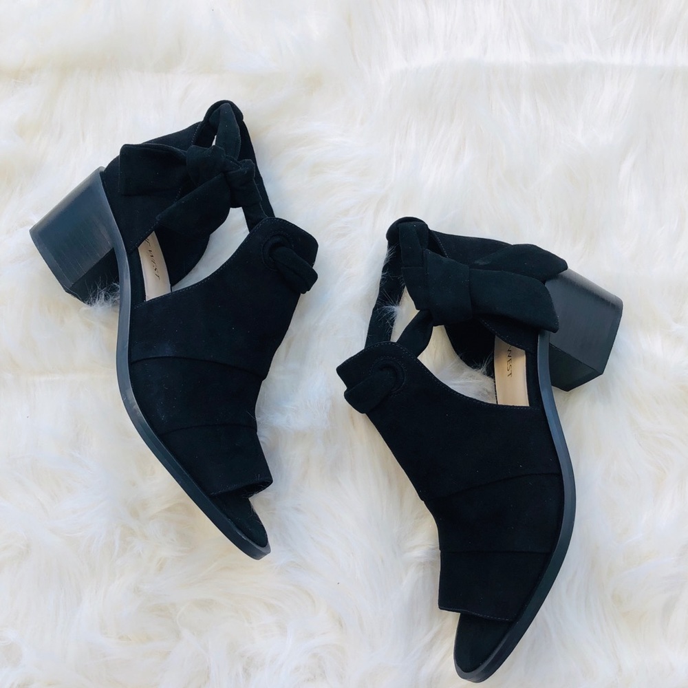 Black Peep Toe Booties